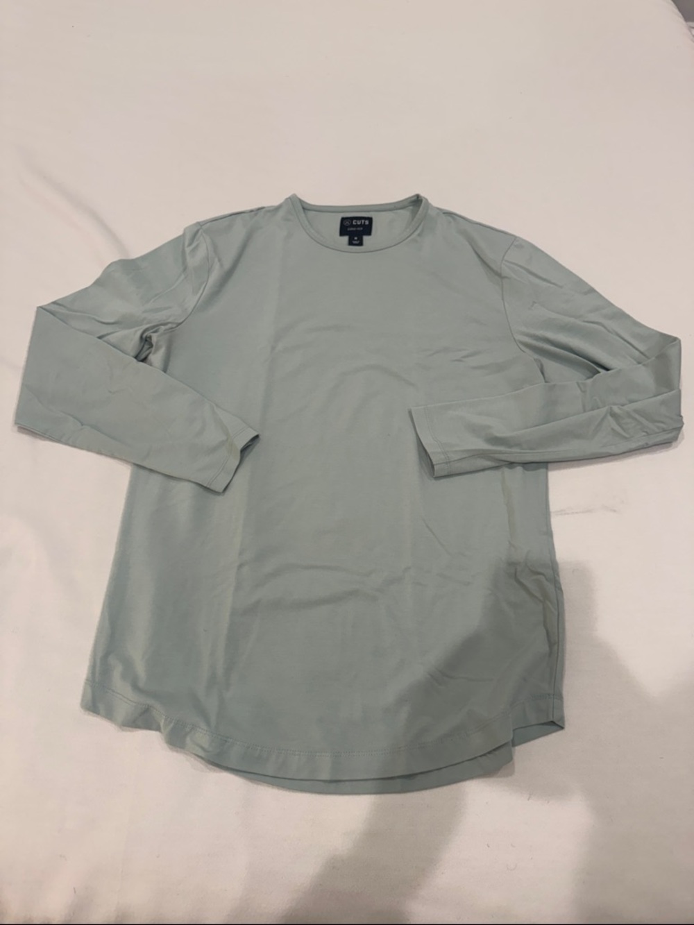 Cuts Clothing Long Sleeve Crew Tee - Sage Green